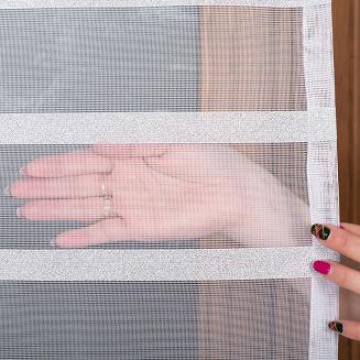 Firanka żakardowa gotowa na żabki HALINA 300x250 biała