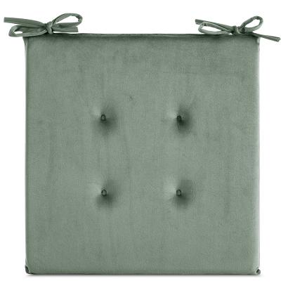 Poduszka na krzesło GAJA 40x40x3 Eurofirany jasnomiętowa z ozdobnym pikowaniem