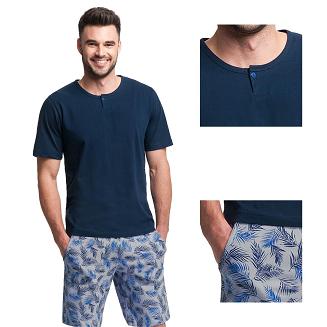 Piżama męska LUNA kod 730 granatowa