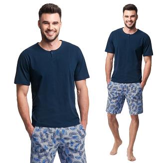 Piżama męska LUNA kod 730 granatowa