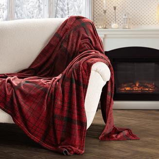 Koc narzuta KRATA1 150x200 Eurofirany czerwony