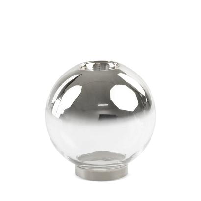 Świecznik dekoracyjny ZOJA 10x10 Eurofirany srebrny przezroczysty szklany kulisty