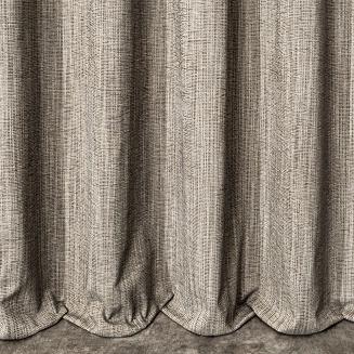 Zasłona gotowa na taśmie MUSCAT 140x270 Eurofirany szarobeżowy ciemny