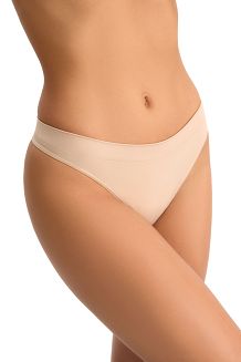 Stringi mini damskie Jasmin 010 bezszwowe beżowe