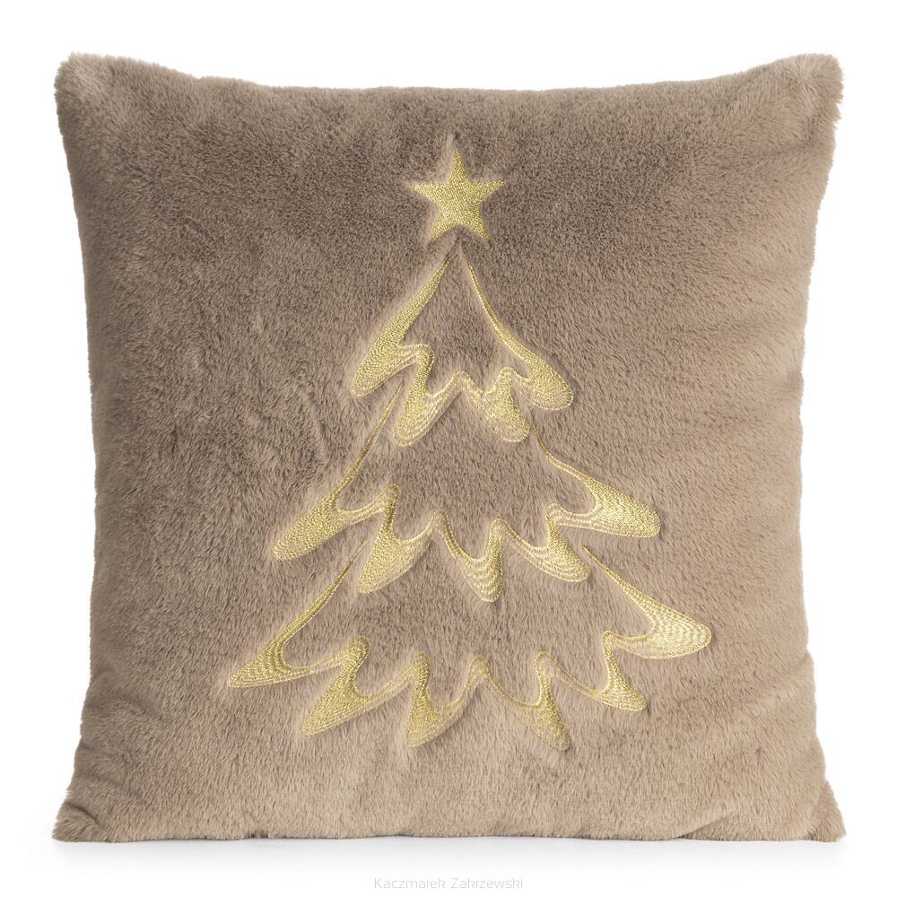 Poszewka dekoracyjna świąteczna 45x45 Eurofirany jasnobrązowy