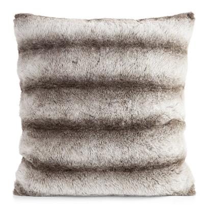 Poszewka dekoracyjna LUCY 45x45 Eurofirany brązowa puszysta a'la futro