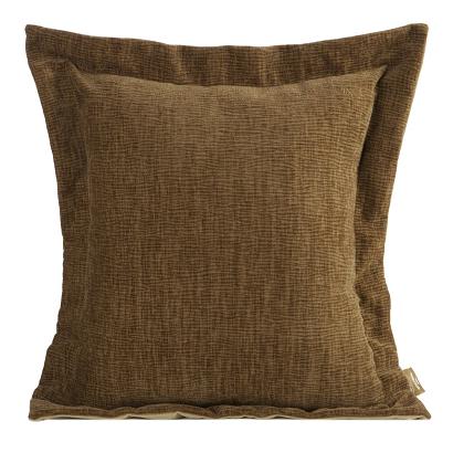 Poszewka dekoracyjna ELEGANT2 55x55 Eva Minge Eurofirany jasnobrązowa szenilowa