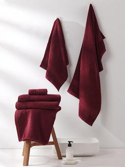 Ręcznik bawełniany Leo 30x30 bordowy