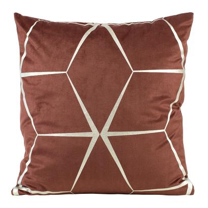 Poszewka dekoracyjna BLINK-28 45x45 Eurofirany ceglano/srebrna