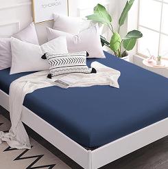 Prześcieradło jersey z gumką 160x200 granatowe