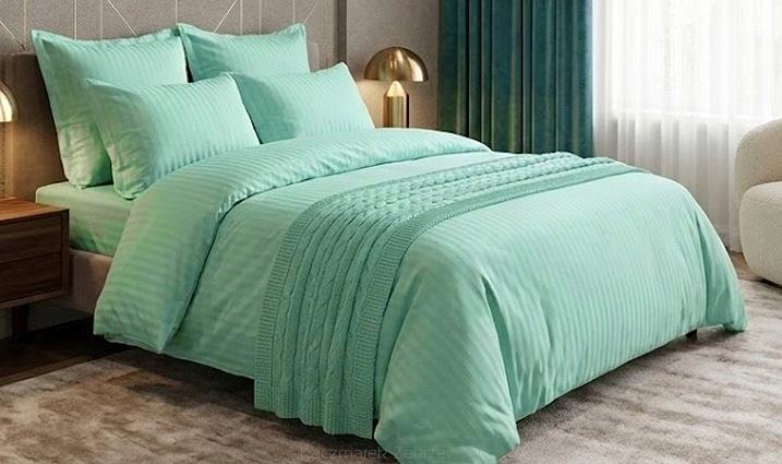 Komplet pościeli hotelowej adamaszek La Perriere 140x200 miętowa