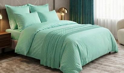 Komplet pościeli hotelowej adamaszek La Perriere 140x200 miętowa