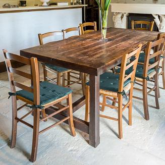 Poduszka na krzesło GAJA 40x40x3 Eurofirany ciemnoniebieski