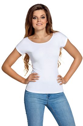 Koszulka damska z krótkim rękawem KITI biała