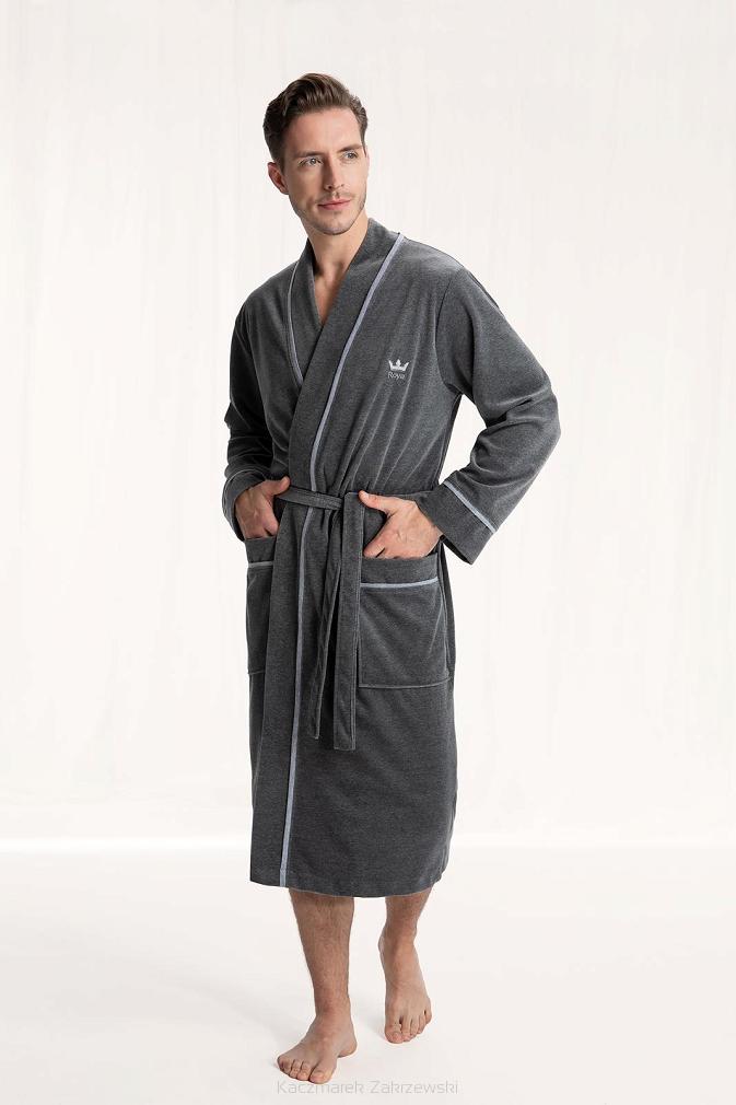 Szlafrok męski LUNA kod 852 grafitowy