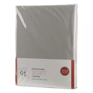 Prześcieradło SOFT 160x200x30 Design91 jasnoszary