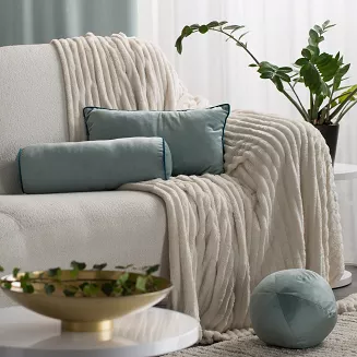 Poszewka dekoracyjna GAJA4 śr. 24 Eurofirany ciemnomiętowa kula z wypełnieniem