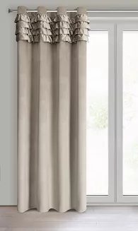 Zasłona gotowa na przelotkach ERIN 140x250 Eurofirany beżowy