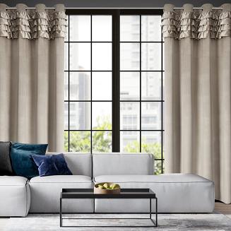 Zasłona gotowa na przelotkach ERIN 140x250 Eurofirany beżowy