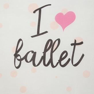 Pościel bawełniana dziecięca KID 160x200 D91 baletnica + grochy