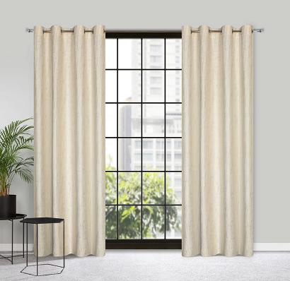 Zasłona gotowa na przelotkach MARSALA 140x250 Eurofirany kremowo/szampańska