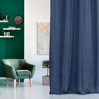 Zasłona gotowa na przelotkach ADORE 140x250 Design91 granatowy