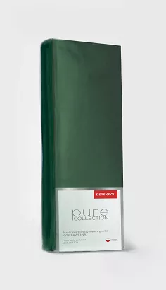Prześcieradło satynowe z gumką Pure 160x200 jednobarwne zielone