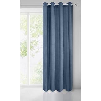 Zasłona gotowa na przelotkach IBBIE 140x250 Eurofirany granatowy