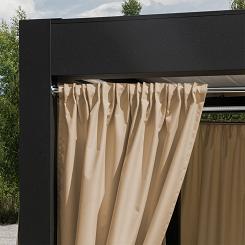 Zasłona gotowa na taśmie GARDENIA 140x250 wodoodporna ogrodowa nude