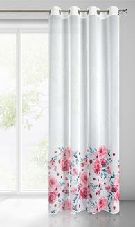 Zasłona gotowa na przelotkach CARLA 140x250 Eurofirany biały