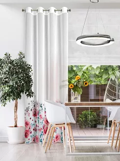 Zasłona gotowa na przelotkach CARLA 140x250 Eurofirany biały