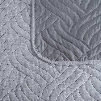 Narzuta dekoracyjna LEN 200x220 srebrny