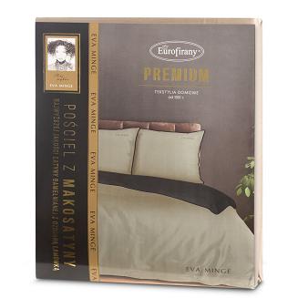 Pościel satynowa EVA 160x200 Eva Minge Eurofirany beżowy