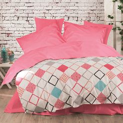 Pościel bawełniana SION FUCHSIA/160x200 COTTONLOVE EXCLUSIVE