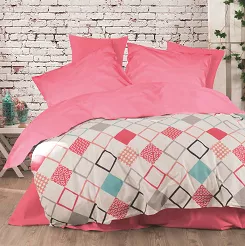 Pościel bawełniana SION FUCHSIA/160x200 COTTONLOVE EXCLUSIVE