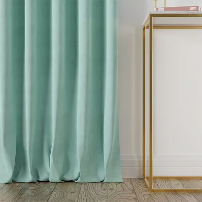 Zasłona gotowa na taśmie MILAS 140x260 miętowa