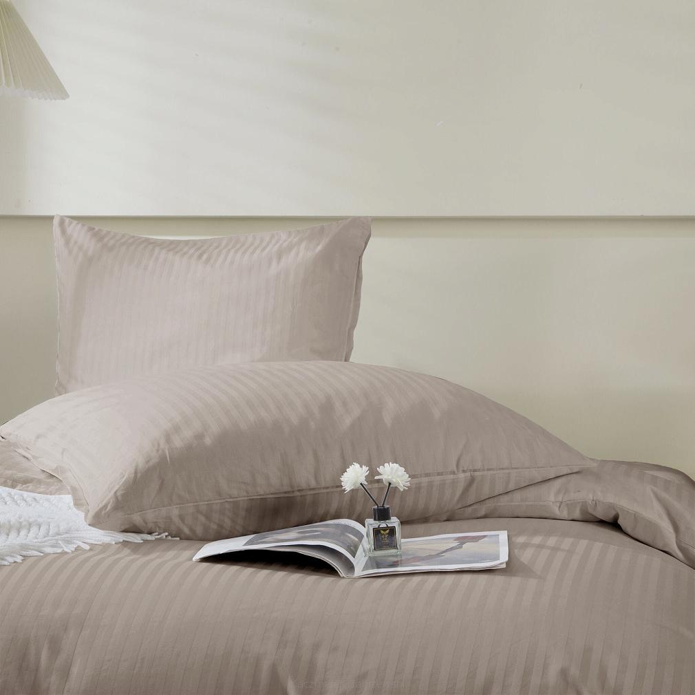 Poszewka z adamaszku satyna bawełniana 70x80 taupe