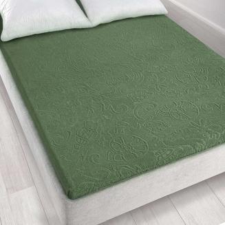 Prześcieradło frotte bez gumki Tulipan 175x220 ZWOLTEX zielone GRUBE