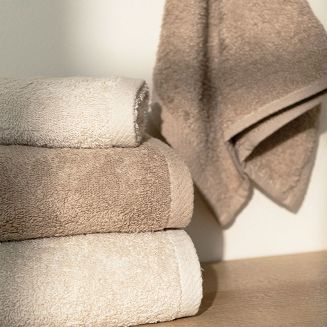 Ręcznik bawełniany gładki HARRY 30x50 ciemnobeżowy