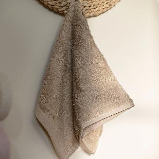 Ręcznik bawełniany gładki HARRY 30x50 ciemnobeżowy