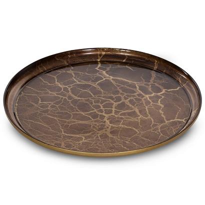 Patera dekoracyjna SUZI 33x2 Eurofirany złota brązowa