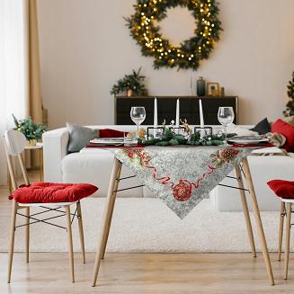 Obrus dekoracyjny CHO 100x100 Eurofirany popielaty