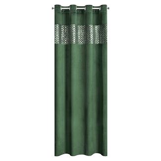 Zasłona gotowa na przelotkach MARGOT 140x250 Eurofirany c.zielony