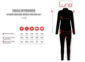 Spodnie dresowe męskie LUNA kod 891 czarne