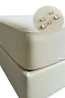 Prześcieradło wodoodporne nieprzemakalne jeresy z gumką Aquasafe 80x160 beżowe