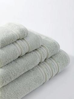 Ręcznik bambusowy Harmony 50x90 szałwiowy ze srebrną bordiurą