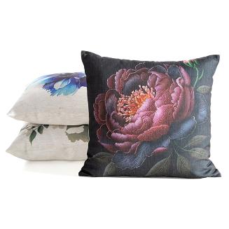 Poszewka dekoracyjna LEN 45x45 Eurofirany czarny