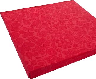 Prześcieradło frotte bez gumki Tulipan 175x220 ZWOLTEX czerwony GRUBE na białym tle