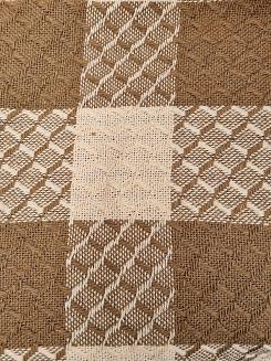 Komplet dekoracyjny narzuta 160x205 + 2x 60x160 PEPITKA-KRATKA camel wanilia