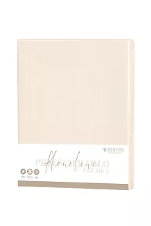 Prześcieradło flanelowe z gumką SIN 160x200 + 30 cm jasnobeżowe